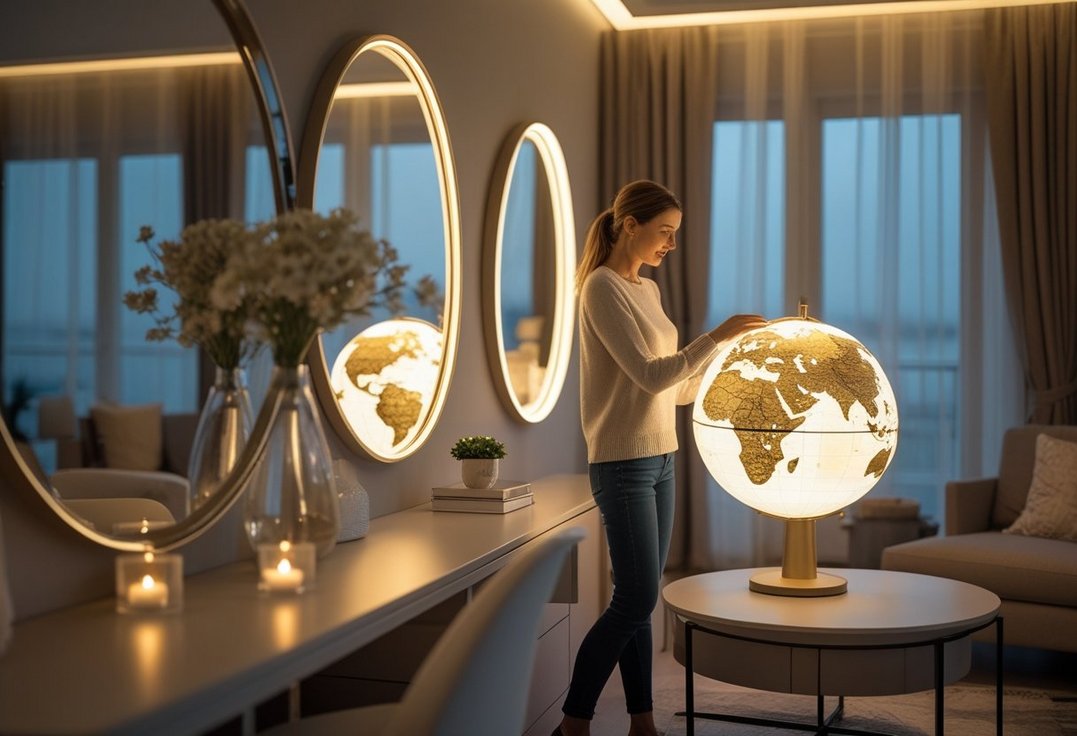 Saadan skaber du et stilfuldt hjem med spejle og globus med lys